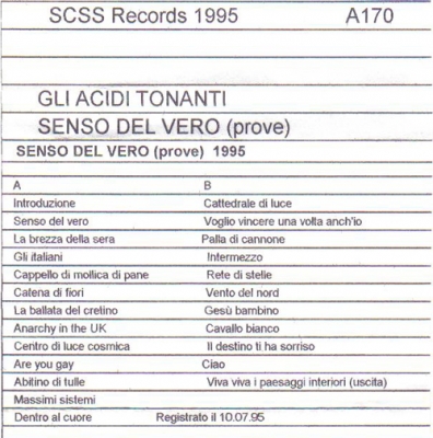 a170 gli acidi tonanti: senso del vero 1995 a170 gli acidi tonanti: senso del vero 1995